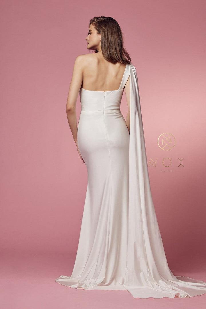 One Shoulder Mermaid Gown by Nox Anabel E475