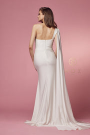 One Shoulder Mermaid Gown by Nox Anabel E475