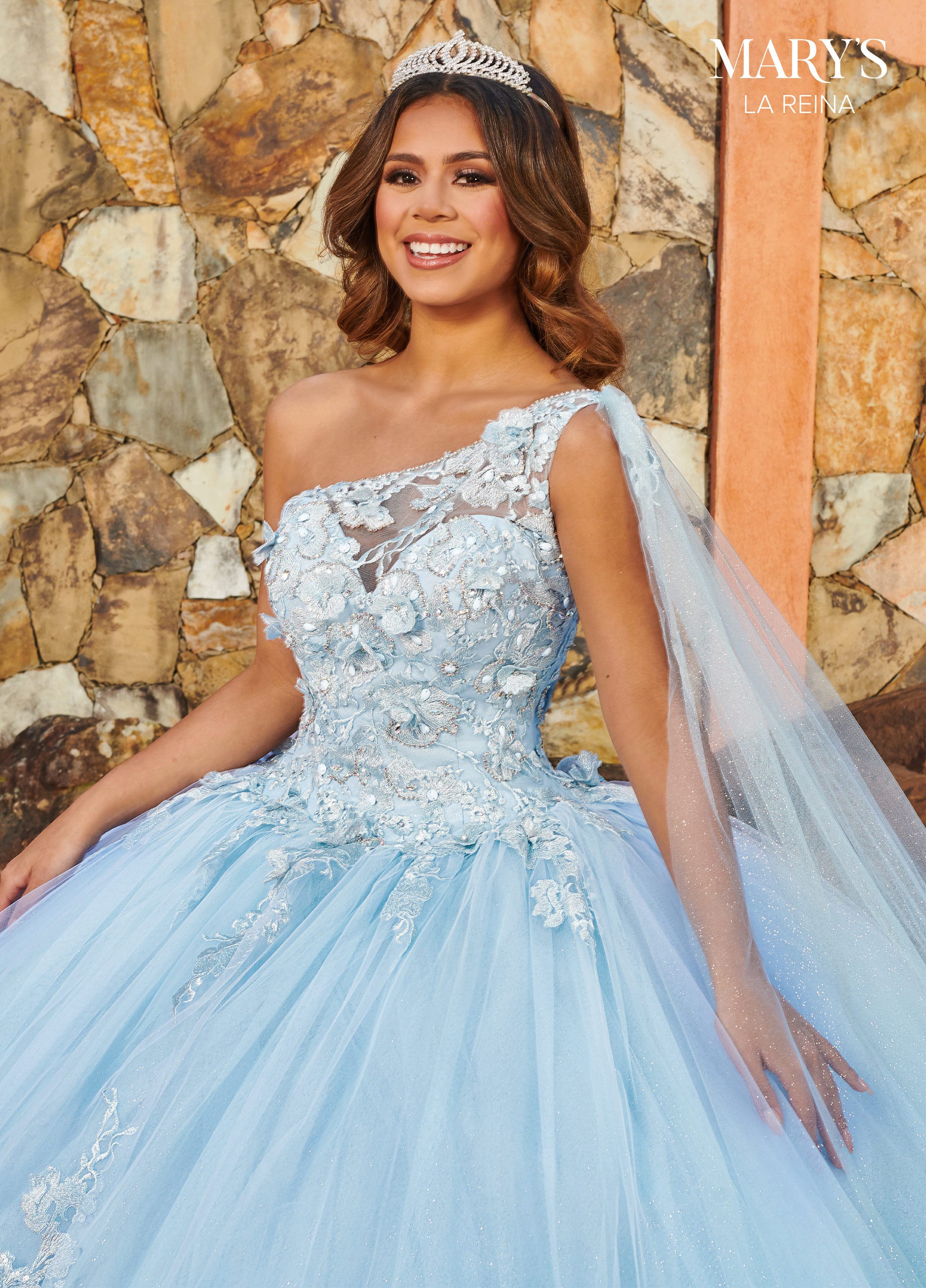 One Shoulder Quinceanera Dress by Mary's Bridal MQ2152 – ABC