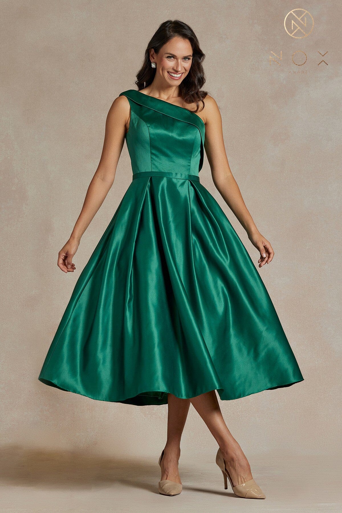 One shoulder tea dress 2025