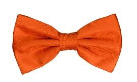 Orange Paisley Bow Ties with Matching Pocket Squares-Men's Bow Ties-ABC Fashion