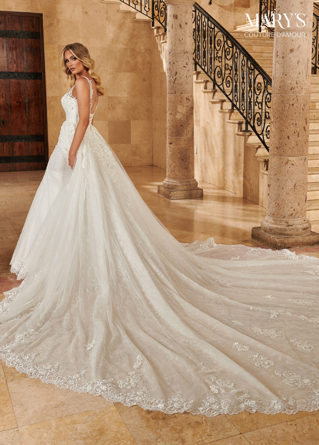 Overskirt Wedding Dress by Mary's Bridal MB4129