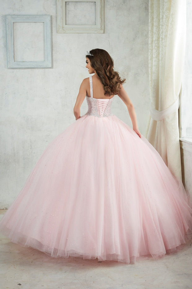 Pearl Beaded Halter Dress by House of Wu Fiesta Gowns Style 56318-Quinceanera Dresses-ABC Fashion