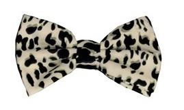 Pink/Black Leopard Print Bow Ties with Matching Pocket Squares-Men's Bow Ties-ABC Fashion