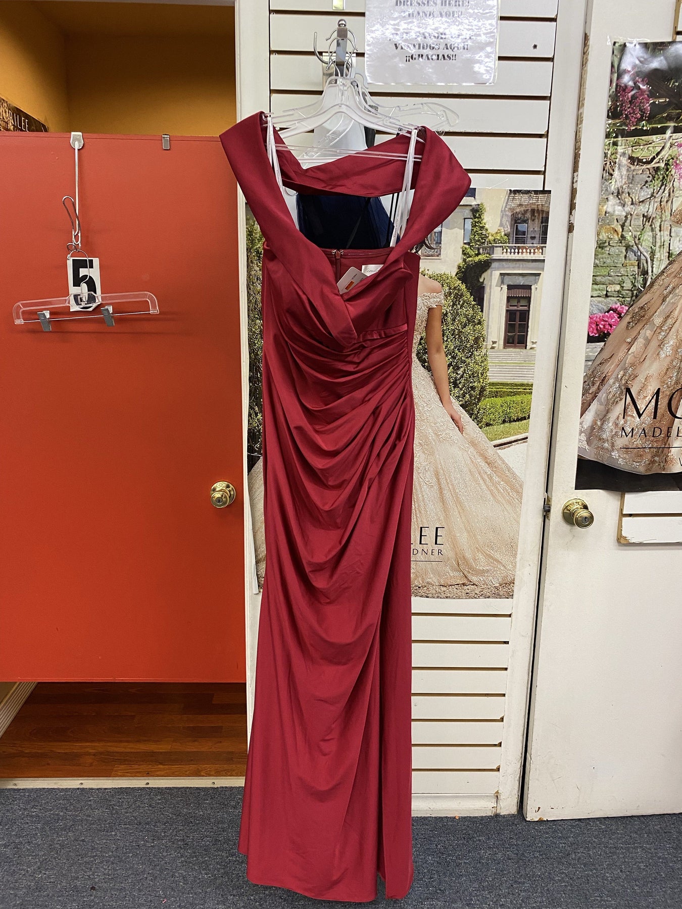Plus Size Long Off Shoulder Fitted Dress by Cinderella Divine KV1050 ...