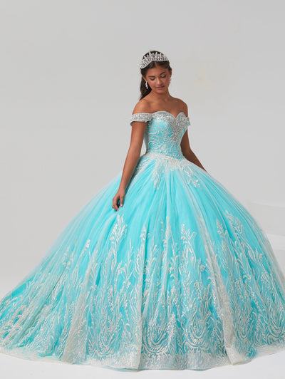Pouf Sleeve Quinceanera Dress by House of Wu 26981B