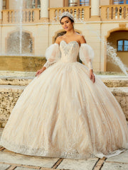 Pouf Sleeve Quinceanera Dress by House of Wu 26981B