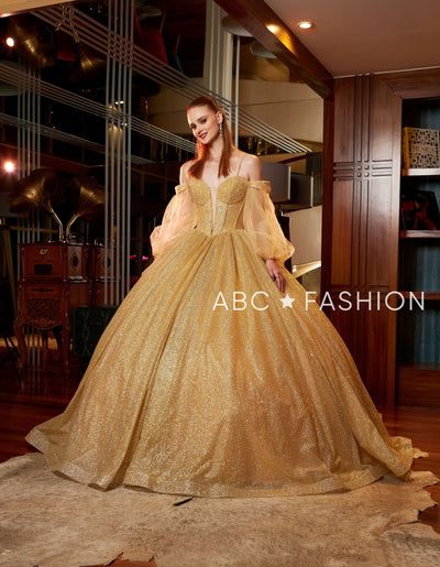 Puff Sleeve Quinceanera Dress by Ragazza EV26-626