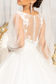 Puff Sleeve Wedding Ball Gown by Elizabeth K GL1981