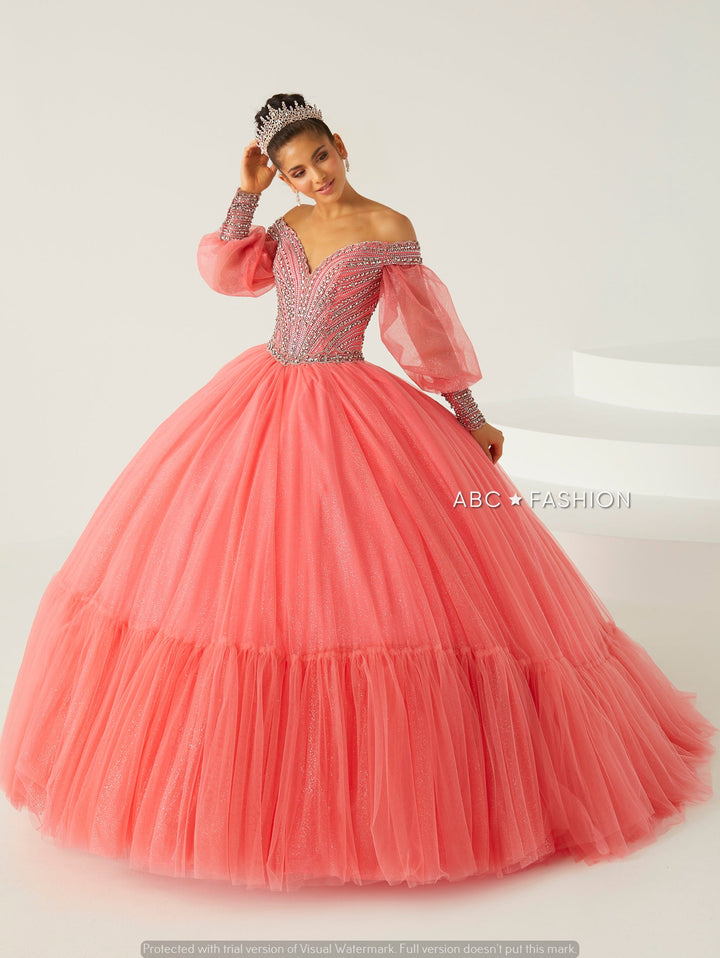 Puff Sleeves Quinceanera Dress by House of Wu 26012