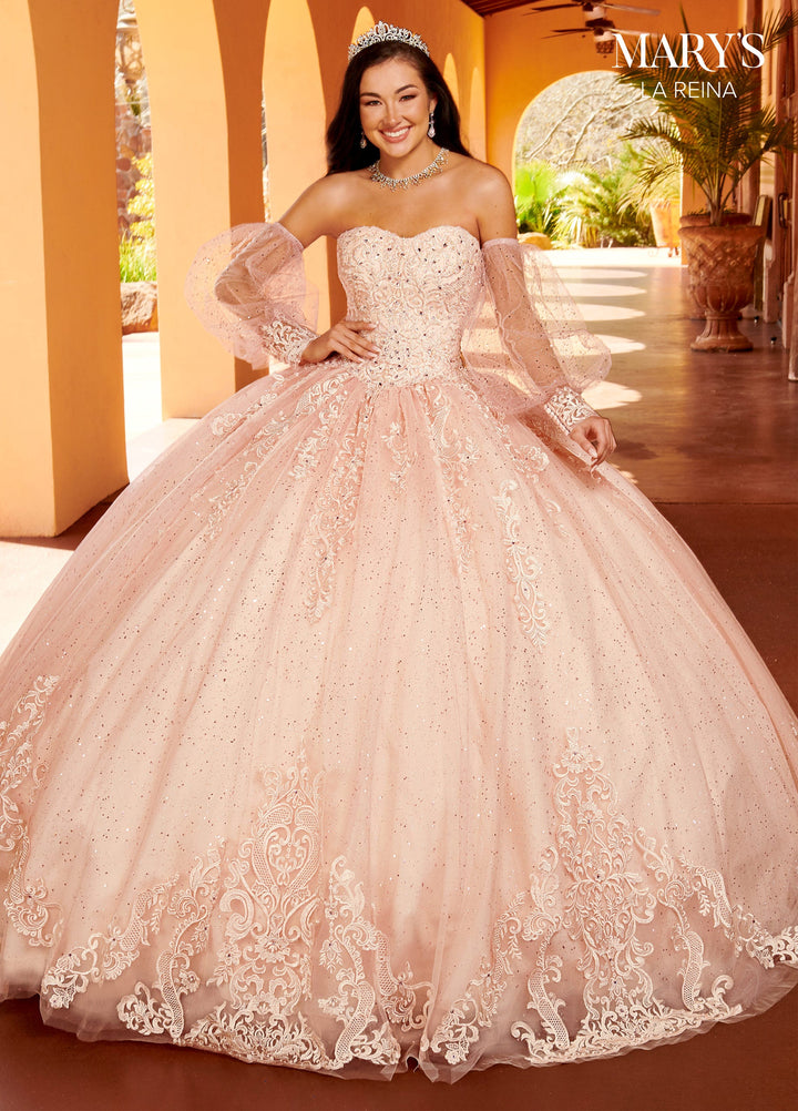 Puff Sleeves Quinceanera Dress by Mary's Bridal MQ2150