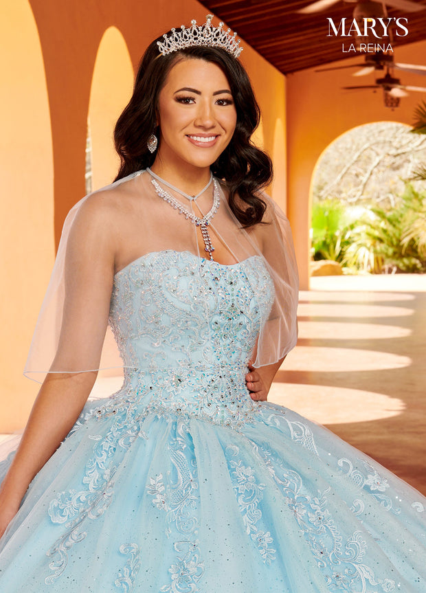 Puff Sleeves Quinceanera Dress by Mary's Bridal MQ2150