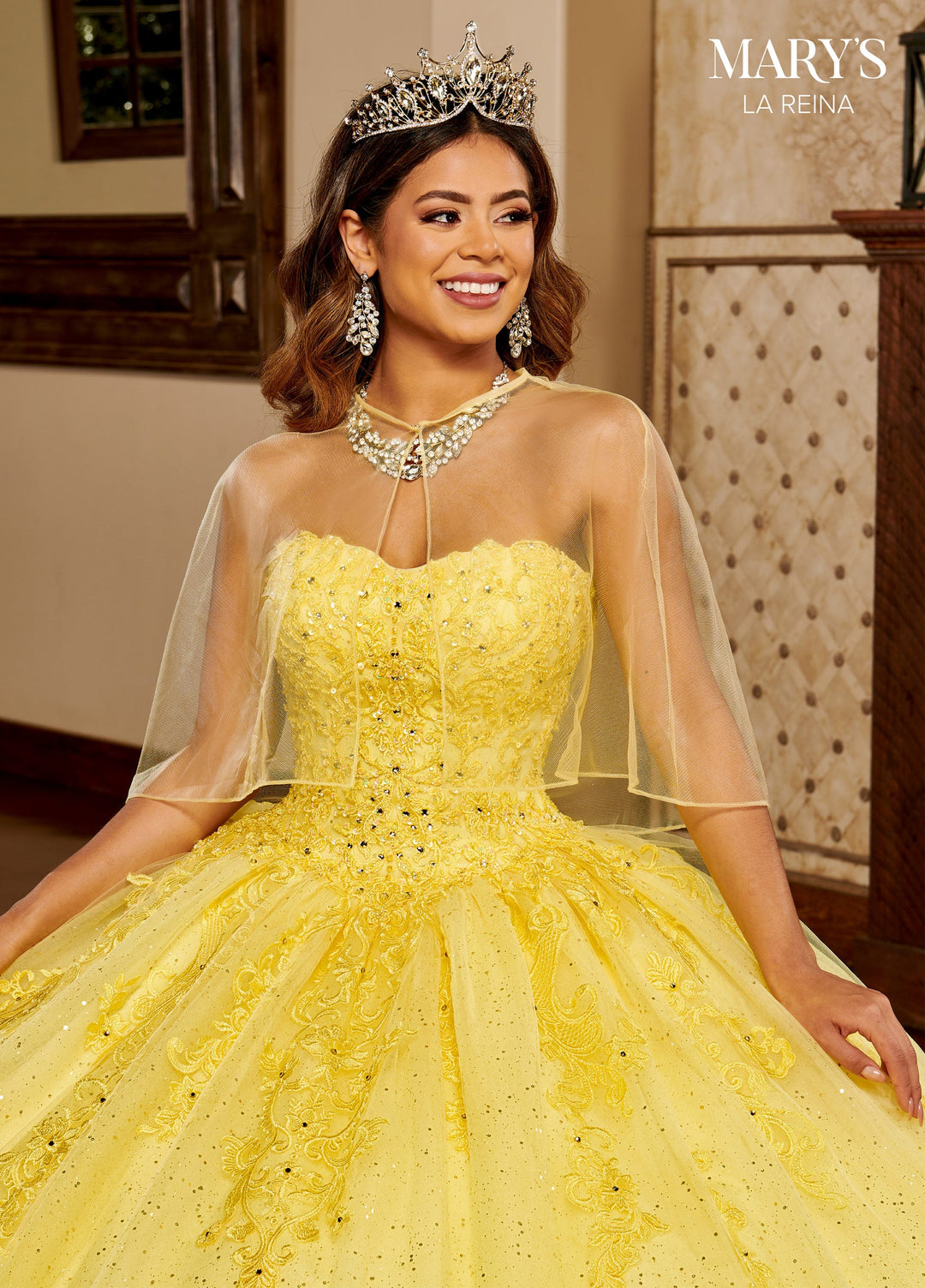 Puff Sleeves Quinceanera Dress by Mary's Bridal MQ2150