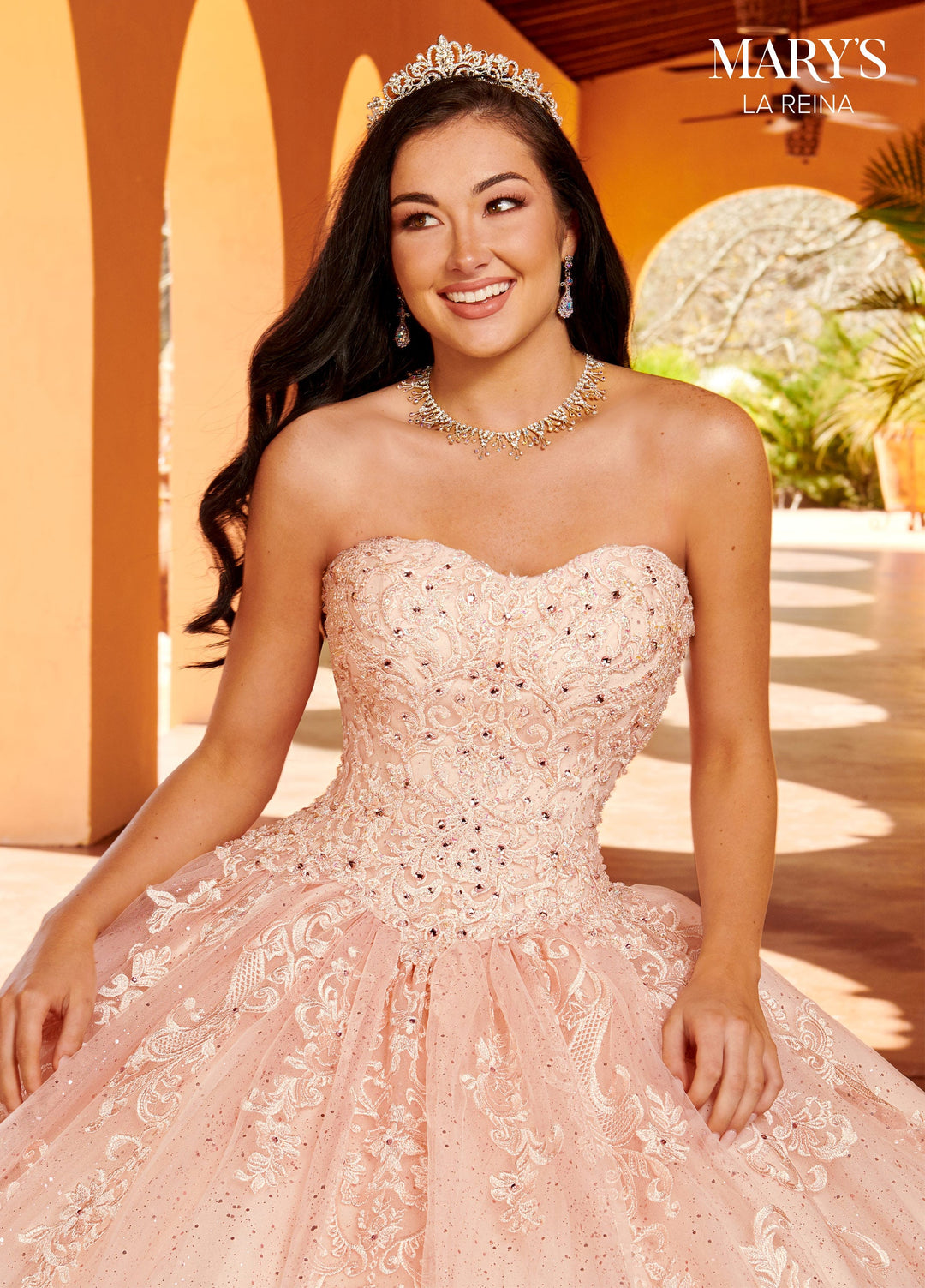 Puff Sleeves Quinceanera Dress by Mary's Bridal MQ2150