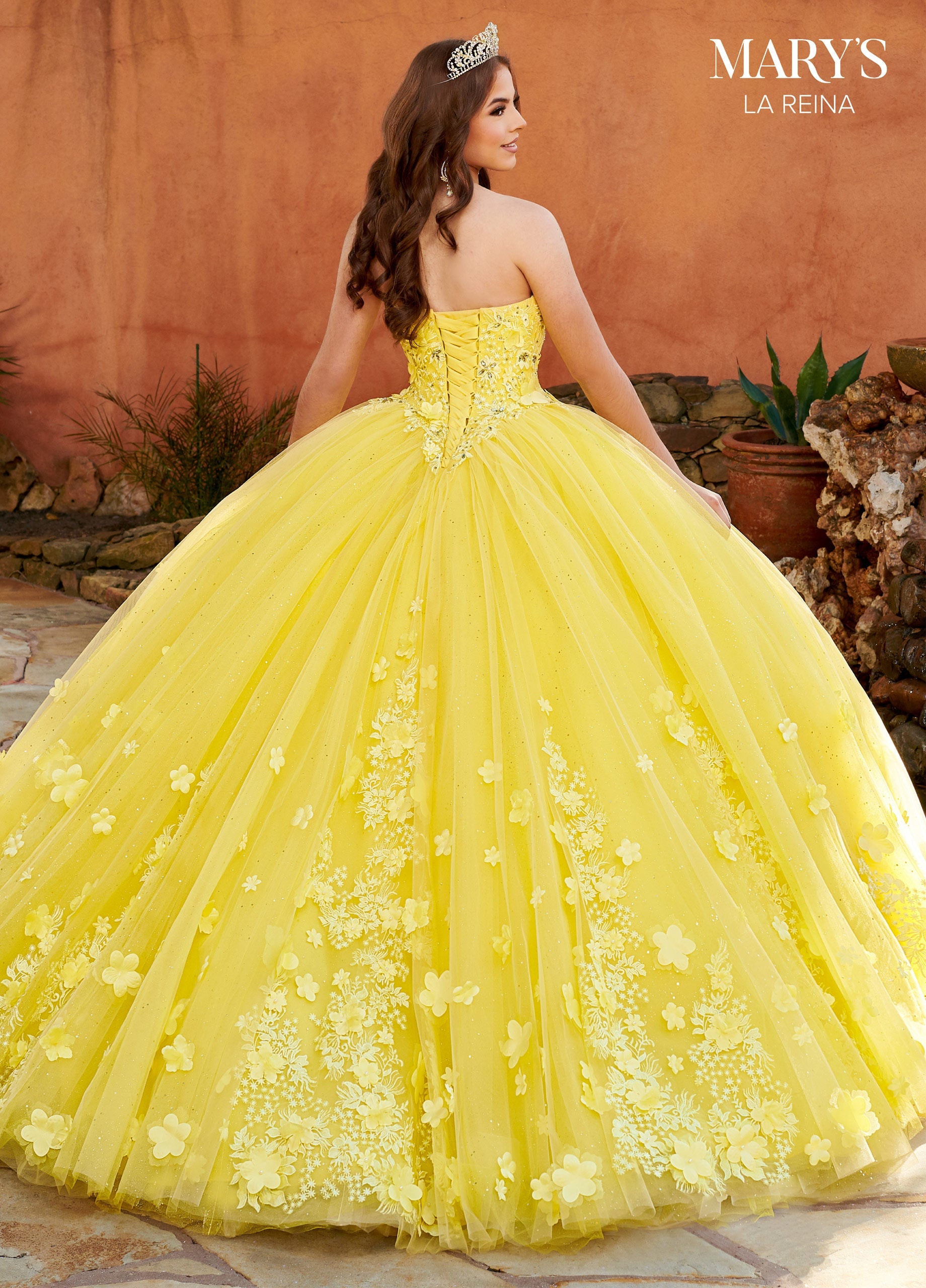Puff Sleeves Quinceanera Dress by Mary s Bridal MQ2159 20 Blush