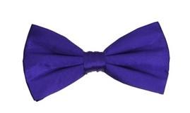 Purple Bow Ties with Matching Pocket Squares-Men's Bow Ties-ABC Fashion