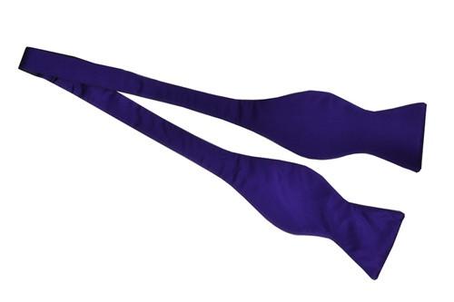 Purple Silk Self Tie Bow Ties-Men's Bow Ties-ABC Fashion
