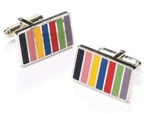 Rectangle Multi-Colored Cufflinks-Men's Cufflinks-ABC Fashion