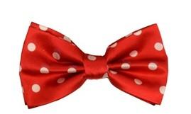 Red/White Polka Dot Bow Ties-Men's Bow Ties-ABC Fashion