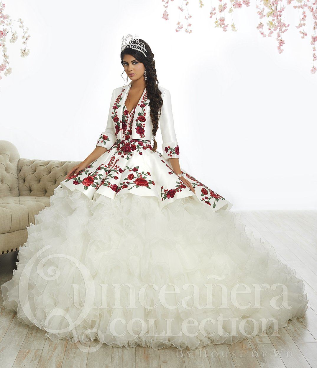 Rose Charro Quinceanera Dress by House of Wu 26892-Quinceanera Dresses-ABC Fashion