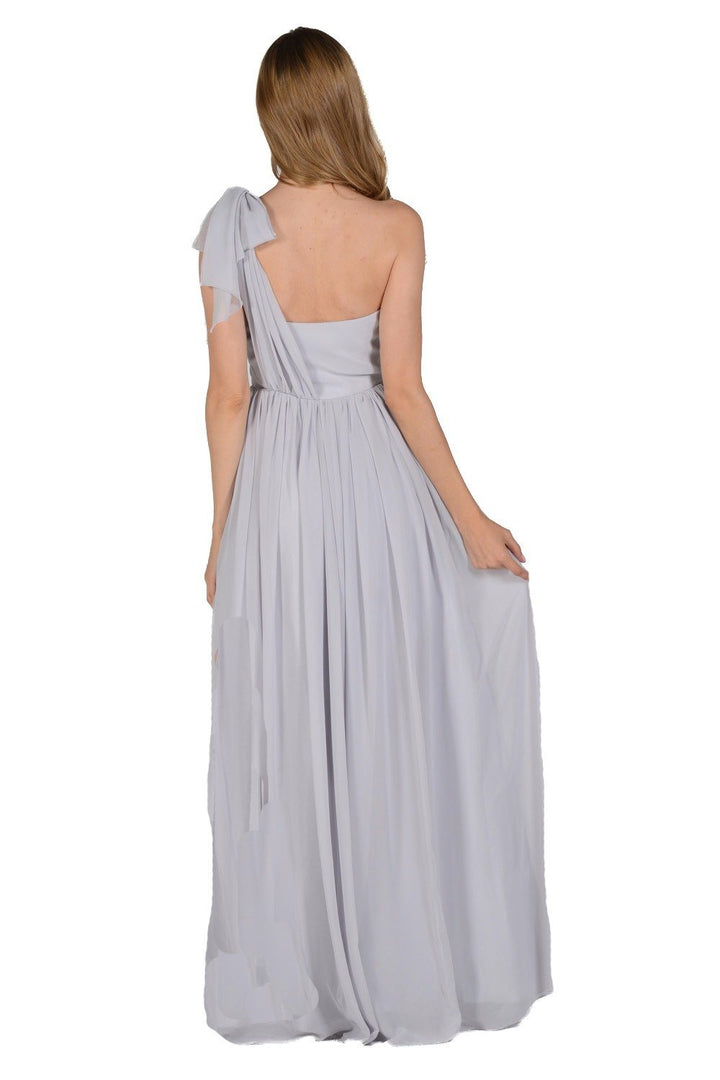 Royal Blue Long Convertible Chiffon Dress by Poly USA-Long Formal Dresses-ABC Fashion