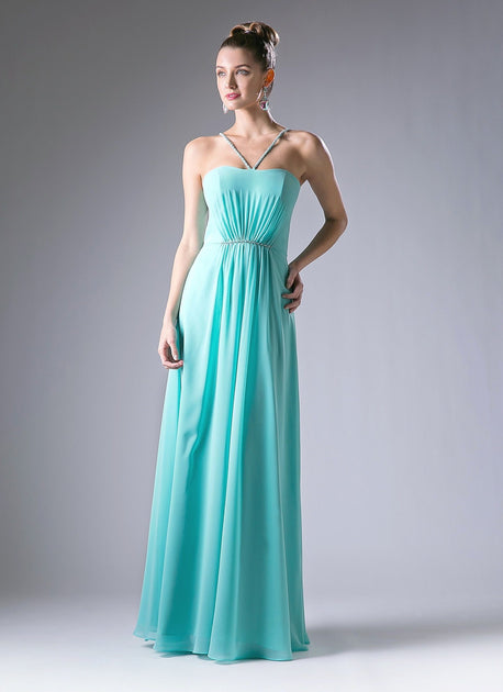 Long Sleeveless Chiffon Dress by Cinderella Divine CH529 – ABC Fashion