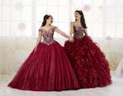 Ruffled Cap Sleeve Quinceanera Dress by House of Wu 26897-Quinceanera Dresses-ABC Fashion