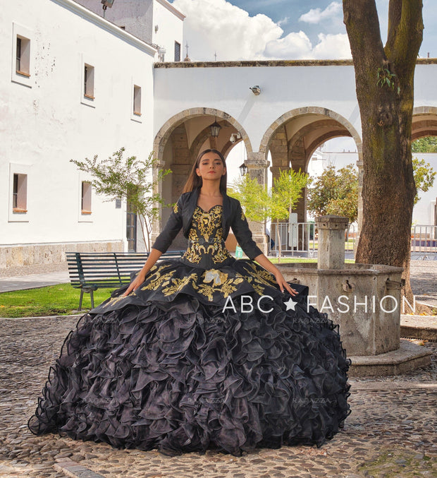 Ruffled Charro Quince Dress by Ragazza M13-113