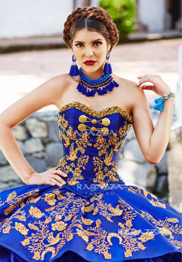 Ruffled Charro Quinceanera Dress by Ragazza Fashion M12-112-Quinceanera Dresses-ABC Fashion