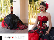 Ruffled Charro Quince Dress by Ragazza Fashion M25-125