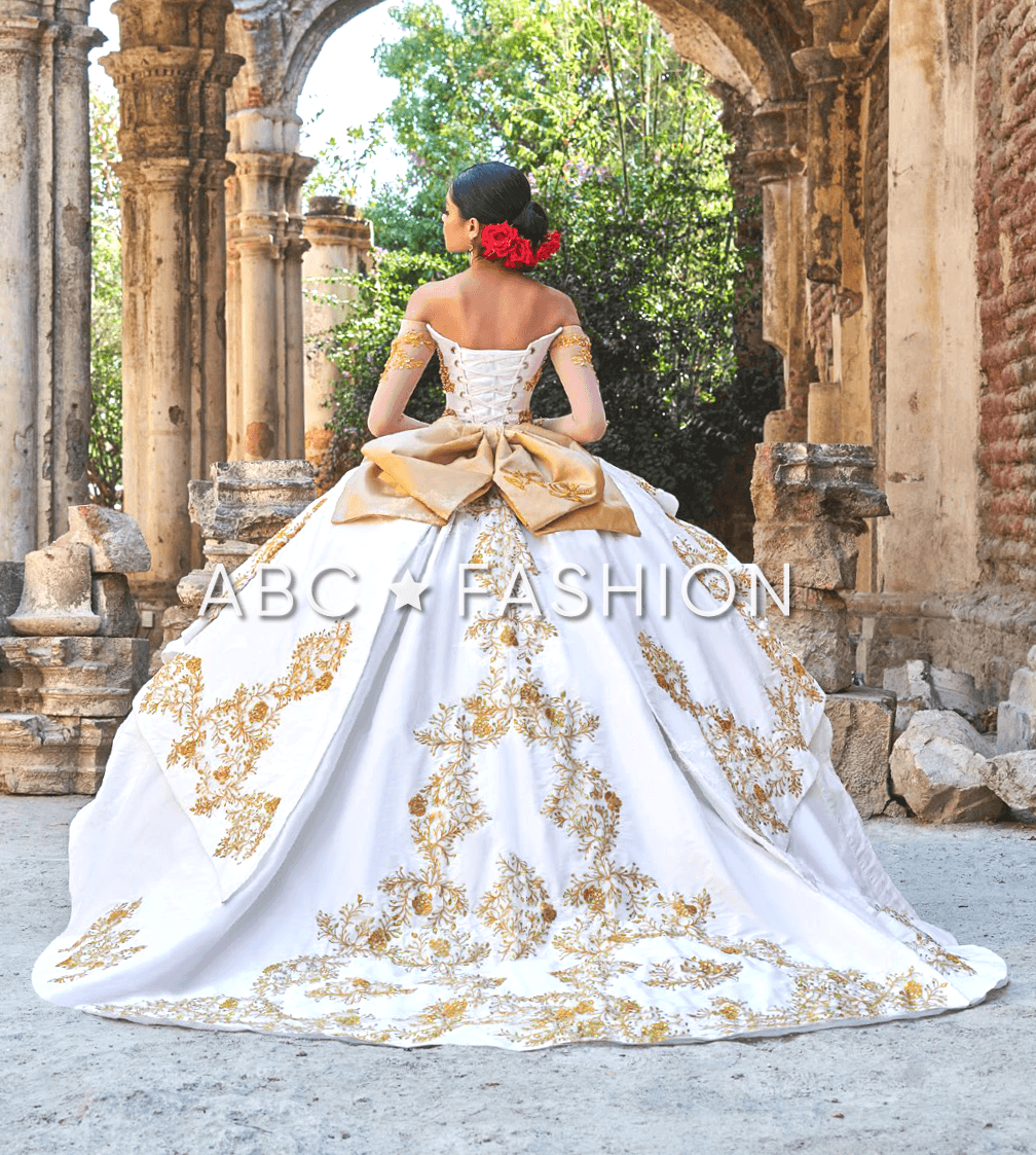 Ruffled Charro Quinceanera Dress by Ragazza M29-129