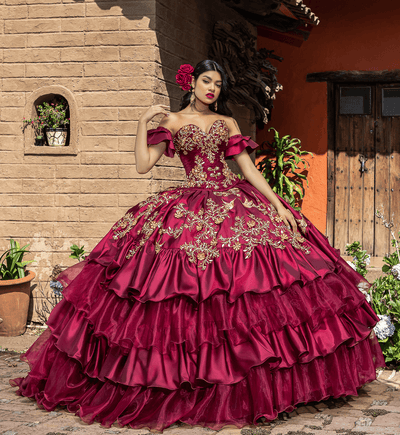 Ruffled Charro Quinceanera Dress by Ragazza M39-139