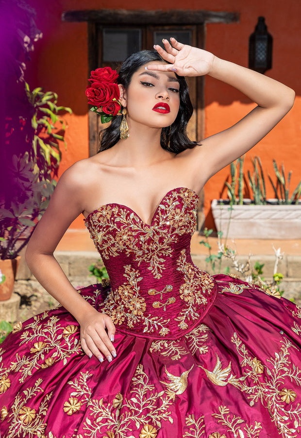 Ruffled Charro Quinceanera Dress by Ragazza M39-139