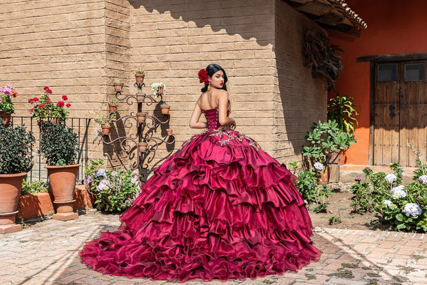 Ruffled Charro Quinceanera Dress by Ragazza M39-139
