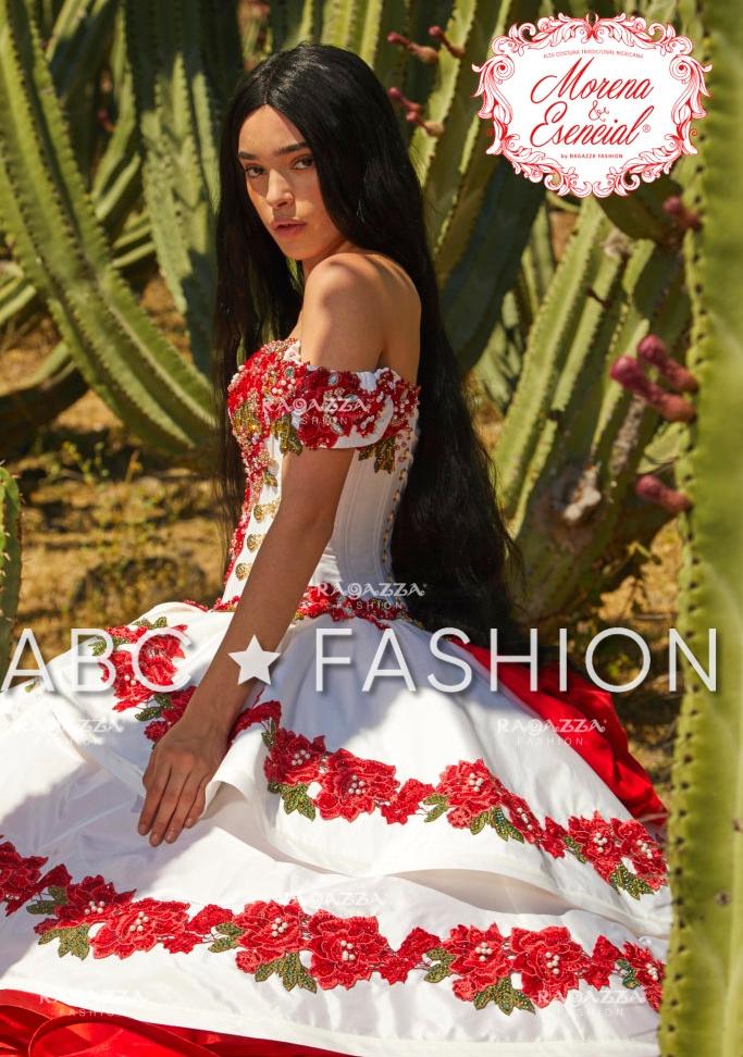 Ruffled Floral Charro Quince Dress by Ragazza Fashion MV17-117-Quinceanera Dresses-ABC Fashion