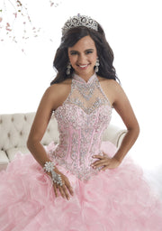 Ruffled Illusion Quinceanera Dress by House of Wu 26871-Quinceanera Dresses-ABC Fashion