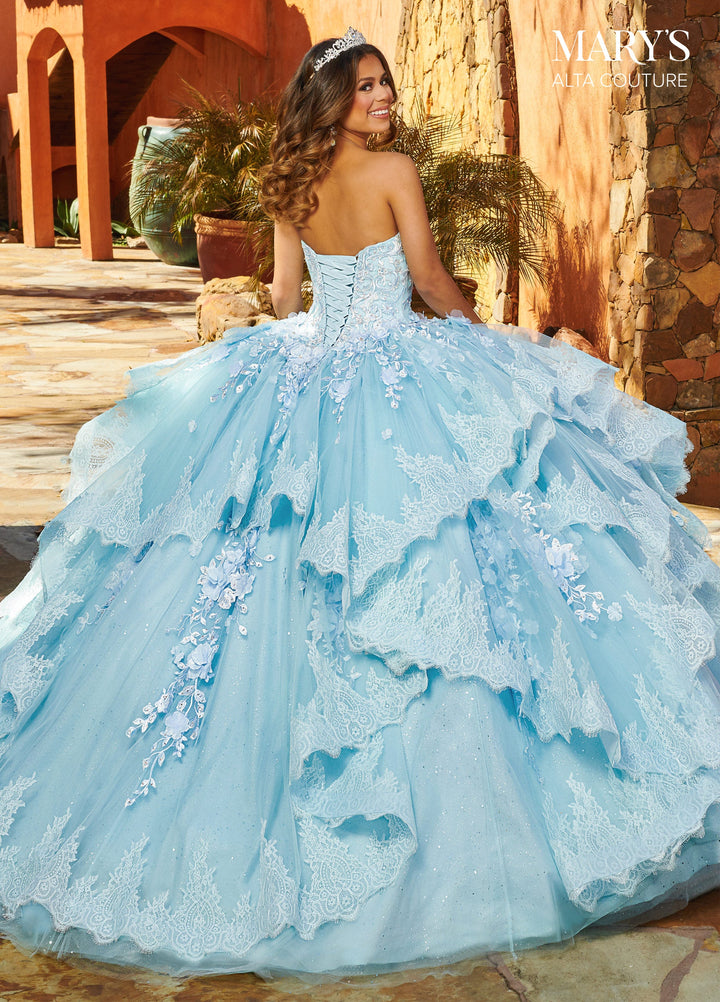 Ruffled Lace Quinceanera Dress by Alta Couture MQ3088