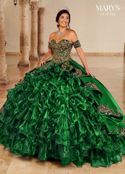 Ruffled Quinceanera Dress by Mary's Bridal MQ2144