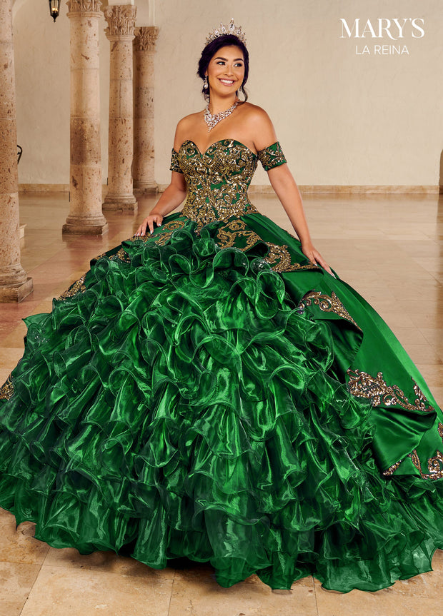 Ruffled Quinceanera Dress by Mary's Bridal MQ2144
