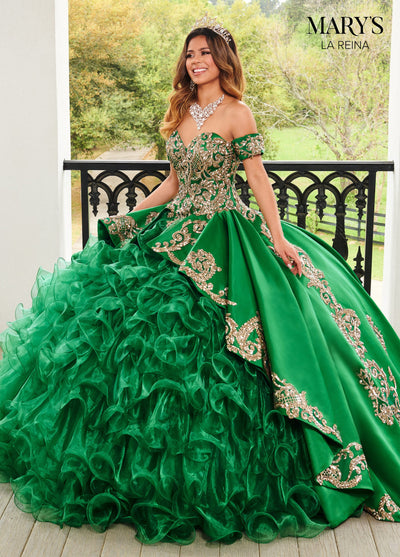 Ruffled Quinceanera Dress by Mary's Bridal MQ2144