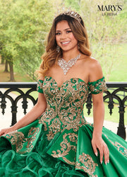Ruffled Quinceanera Dress by Mary's Bridal MQ2144