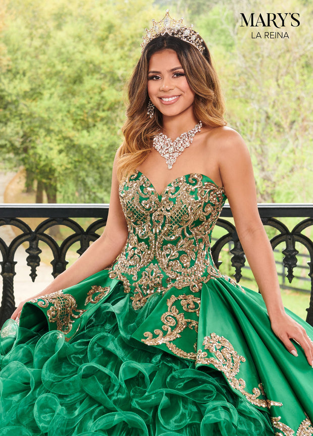 Ruffled Quinceanera Dress by Mary's Bridal MQ2144