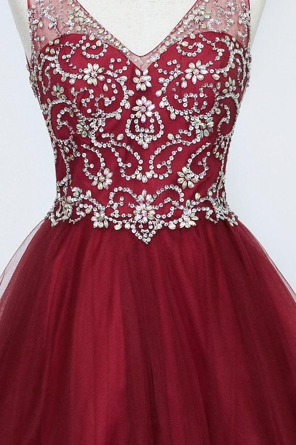 Ruffled Short V-Neck Tulle Dress by Calla KY72071