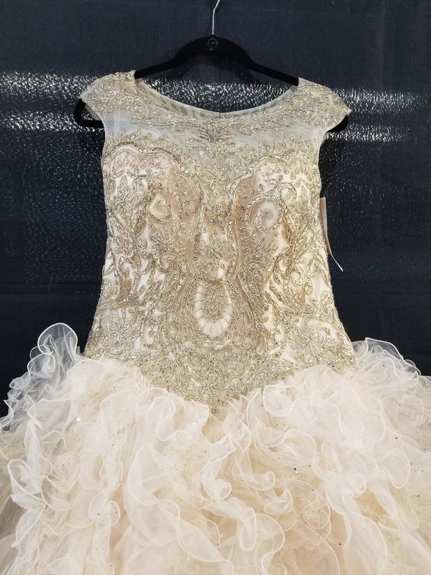 Ruffled Sleeveless Quinceanera Dress by House of Wu 26835