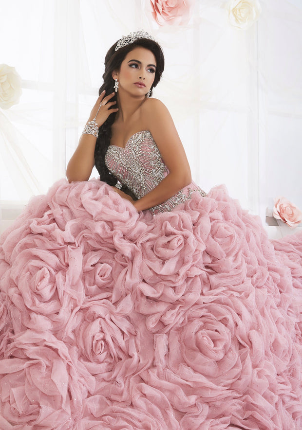 Ruffled Strapless Quinceanera Dress by House of Wu 26800