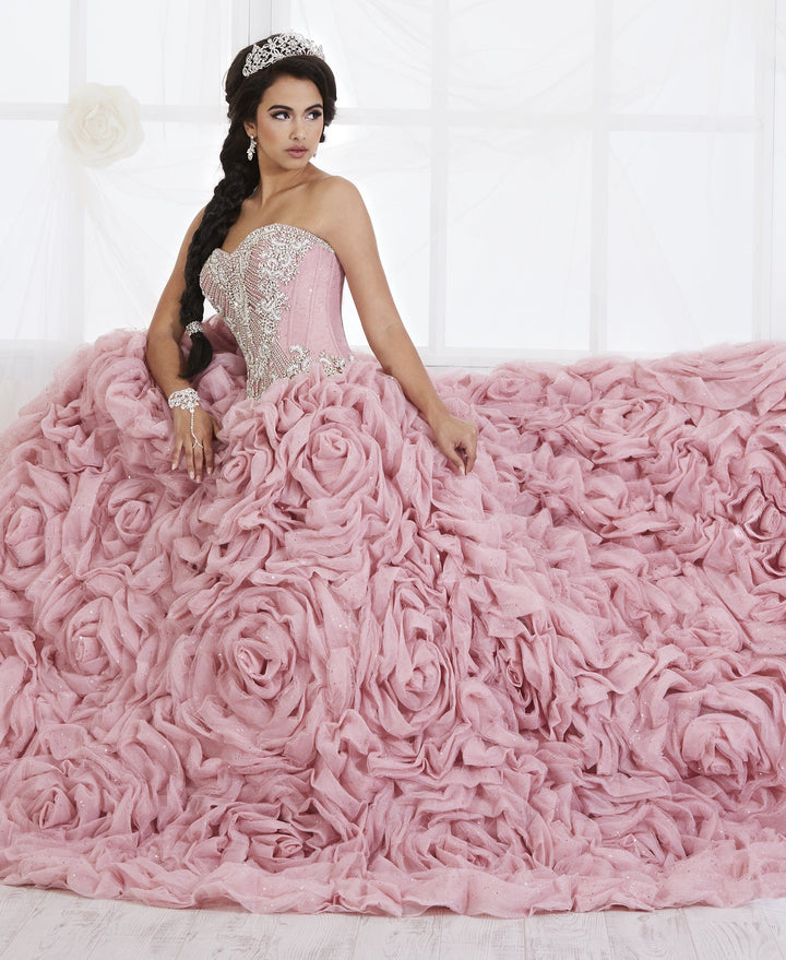 Ruffled Strapless Quinceanera Dress by House of Wu 26800