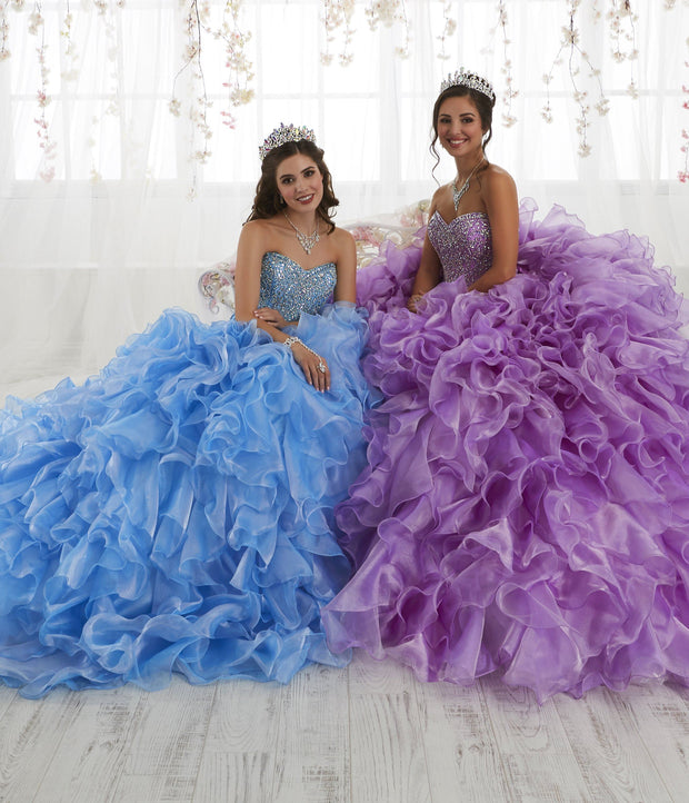Ruffled Strapless Quinceanera Dress by House of Wu 26924-Quinceanera Dresses-ABC Fashion