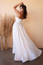 Satin Strapless Bridal Gown by Cinderella Divine CD0166W