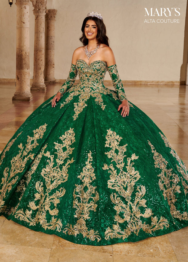 Sequin Lace Quinceanera Dress by Alta Couture MQ3077