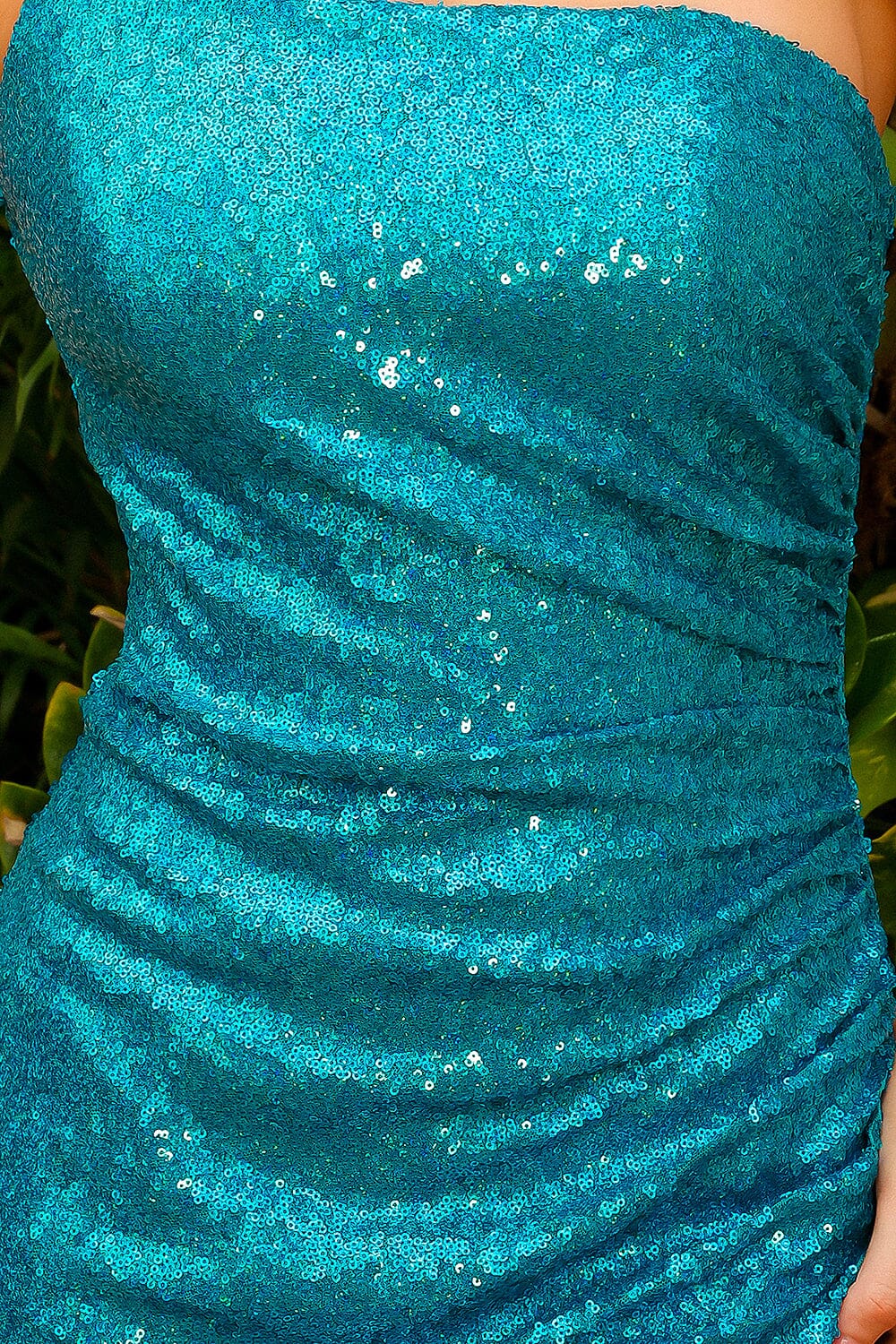 Sequin Short One Shoulder Dress by Amelia Couture BZ030S